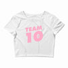 team 10 light pink Crop Top