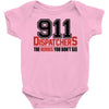 911 dispatcher heroes black logo Baby Bodysuit