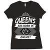 Queens Are Born In August Ladies Fitted T-Shirt