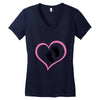 Baby Girl with Heart Any Name Customized Women's V-Neck T-Shirt