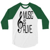 music lover 3/4 Sleeve Shirt