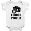 i shoot people t shirt funny photographer tee camera photography digit Baby Onesie