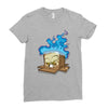 sticker box Ladies Fitted T-Shirt