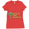 books are murder Ladies Fitted T-Shirt
