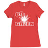 go green Ladies Fitted T-Shirt