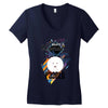 who loves poodle Women's V-Neck T-Shirt