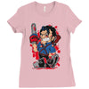 evil cartoon Ladies Fitted T-Shirt