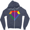 Rainbow LGBT Diamond Zipper Hoodie