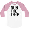 run the trap mens trap music t shirt dope swag hipster flosstradamus t 3/4 Sleeve Shirt