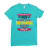 i never dreamed i'd grow up to be a super cool motocross mom but here Ladies Fitted T-Shirt