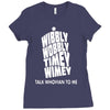 wibbly wobbly timey wimey talk whovian to me Ladies Fitted T-Shirt