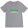 Vegans We're Not Crazy We're Just From The Future White V-Neck Tee