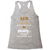 leo hated by many wanted by plenty disliked by some confronted by none Racerback Tank