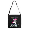 january  born unicorns Adjustable Strap Totes