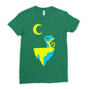 moon cat Ladies Fitted T-Shirt