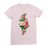 breast cancer flowers Ladies Fitted T-Shirt