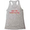 she's my sweet potato Racerback Tank