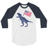 Patriotic T-Rex 3/4 Sleeve Shirt