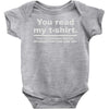 you read my Baby Onesie
