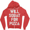 will squat for pizza Zipper Hoodie