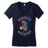 where's waldory (type) Women's V-Neck T-Shirt