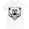 angry bear head Ladies Fitted T-Shirt