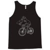 shark riding bicycle bike funny Tank Top