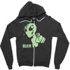 alien believe space sci fi ufo nerd Zipper Hoodie