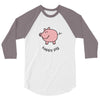 happy pig 3/4 Sleeve Shirt