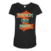 teachers love brains Maternity Scoop Neck T-shirt