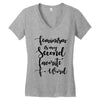 feminism is my second favorite f word Women's V-Neck T-Shirt