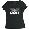 space cadet space ship Women's Triblend Scoop T-shirt