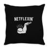 netflexin' Throw Pillow
