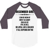 Super December Girl 3/4 Sleeve Shirt