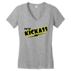 i'm so kick ass t shirt cool awesome epic tee funny Women's V-Neck T-Shirt