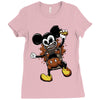 mickey mouse trap Ladies Fitted T-Shirt