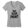 eat sleep hog hunt Women's V-Neck T-Shirt