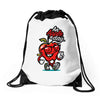 apple a day Drawstring Bags