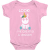 look i've created a unicorn Baby Onesie