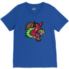 pink punk wolf V-Neck Tee