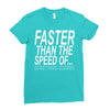 faster than the speed of something slower Ladies Fitted T-Shirt