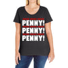 bbt knock knock penny Ladies Curvy T-Shirt