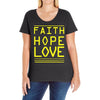 faith, hope and love Ladies Curvy T-Shirt