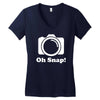 oh snap camera Women's V-Neck T-Shirt