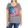 liberty statue Ladies Curvy T-Shirt