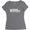 drink sensibly, don't spill it! Women's Triblend Scoop T-shirt