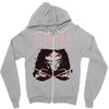 crimson red Zipper Hoodie