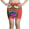 monster face Mini Skirts