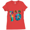 team 10 colorful Ladies Fitted T-Shirt