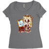 triple beagle portrait Women's Triblend Scoop T-shirt
